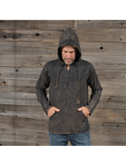 Men's Grateful Dead Cotton Stonewash Hoodie w/ Tie Dye Burst & Steal Your Face Print