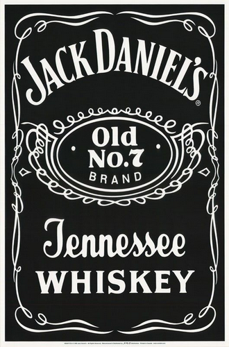 Jack Daniels Flocked Blacklight Poster