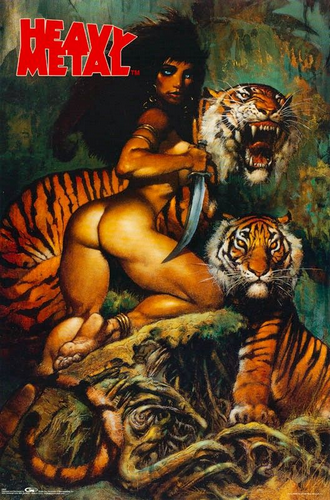 Heavy Metal Tigers Vintage Poster
