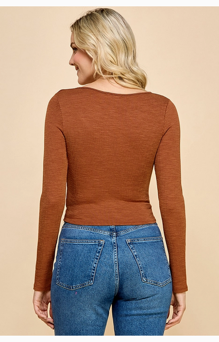 Women's Cut-Out Detail Longsleeve Top