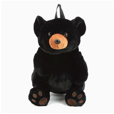 Black Bear Plush Backpack