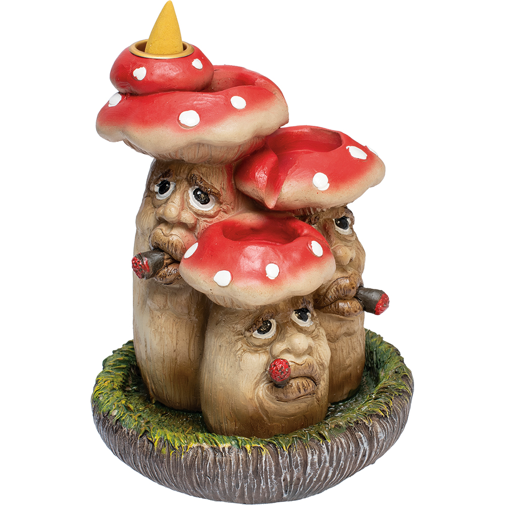 Triple Mushroom Men Backflow Incense Burner