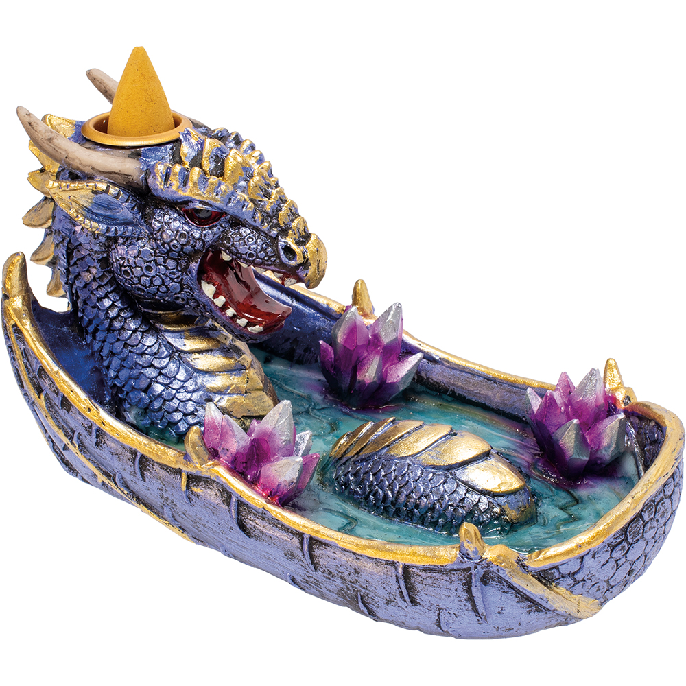 Bathing Dragon Crystal Backflow Incense Burner