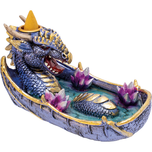 Bathing Dragon Crystal Backflow Incense Burner
