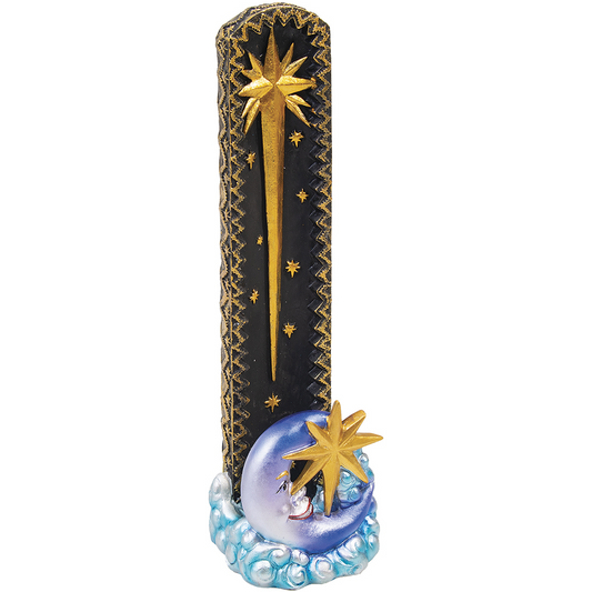 Crescent Moon & Star Standing Incense Burner