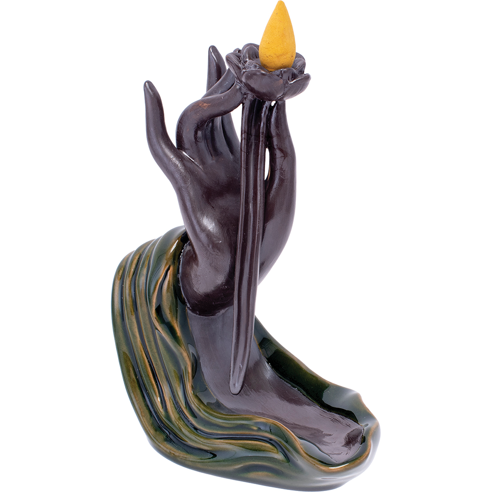 Lotus Flower Hand Backflow Incense Burner