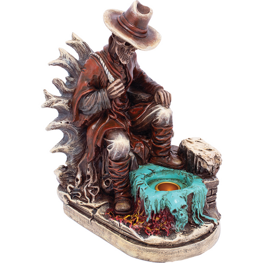 Skeleton Cowboy Incense Burner