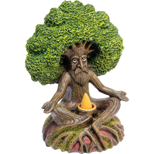 Grandmaster Yogi Meditating Tree Backflow Incense Burner