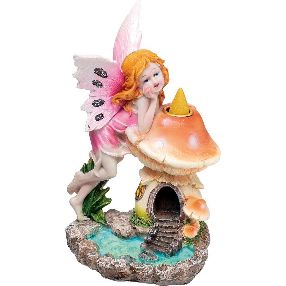 Fairy Mushroom House Backflow Incense Burner