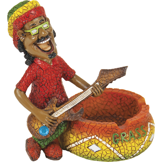 Jamaican Mosaic Guitar Grass Ashtray