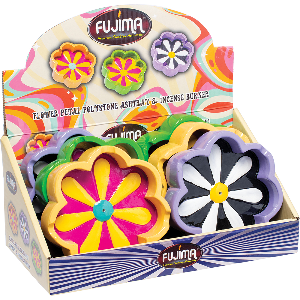 Old School Hippie Flower Incense Burner Ashtray