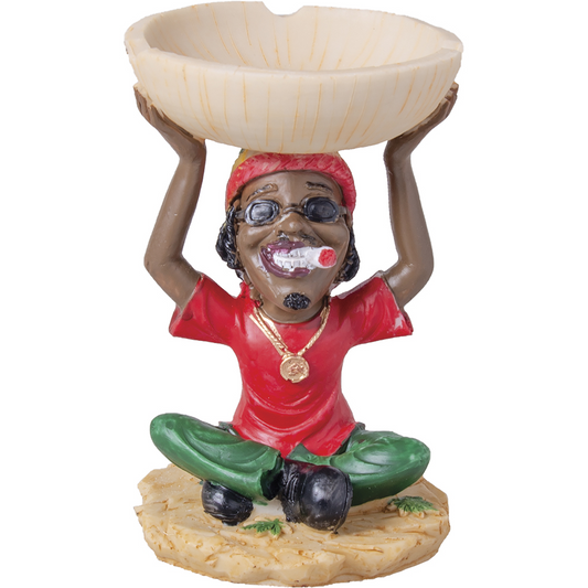Jamaican Man Lifting Bowl Ashtray