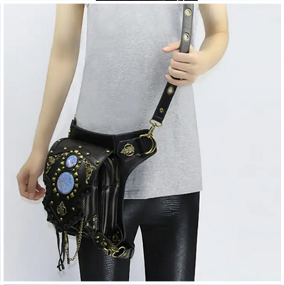Multi-Wear Vintage Studded Snake Motif Body Bag