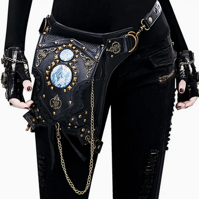 Multi-Wear Vintage Studded Snake Motif Body Bag