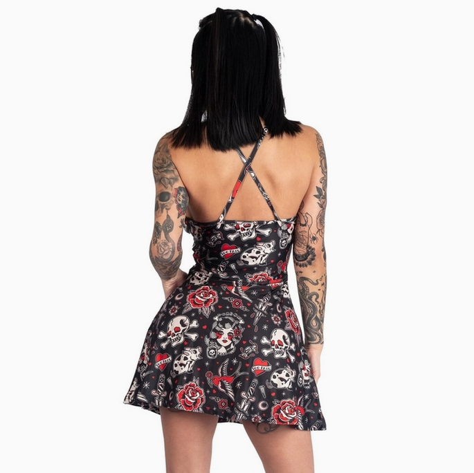 Women's Traditional Tattooed Skater Dress