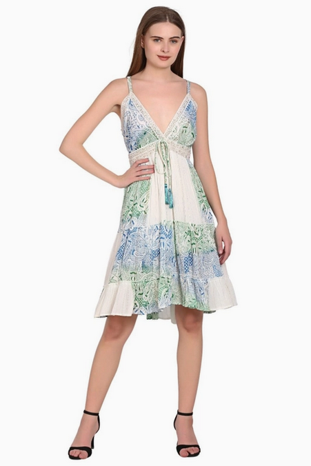 Women's Paisley Patchwork Dress