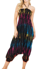 Women's Rayon Tie-Dye Convertible Jumpsuit Pants