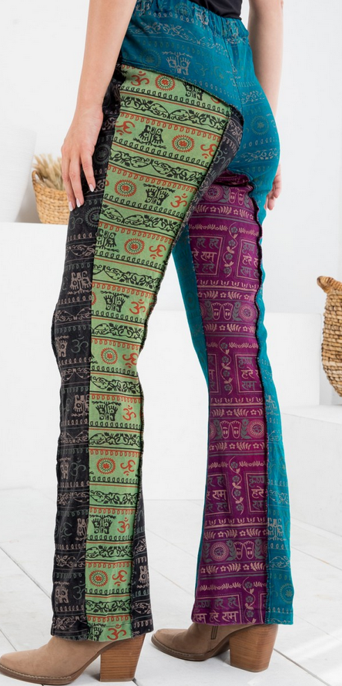 Women's Cotton Mixed Funky Patchwork Pants