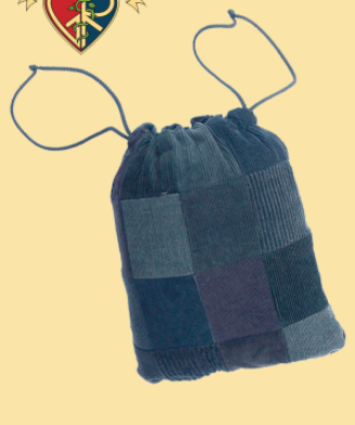 Medium Upcycled Black Cordouroy Padded Bag