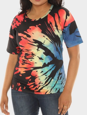 Women's Classic Tie-Dye Print T-Shirt