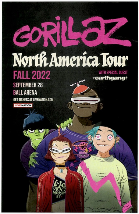 Gorillaz North America Tour Denver 2022 Art Print