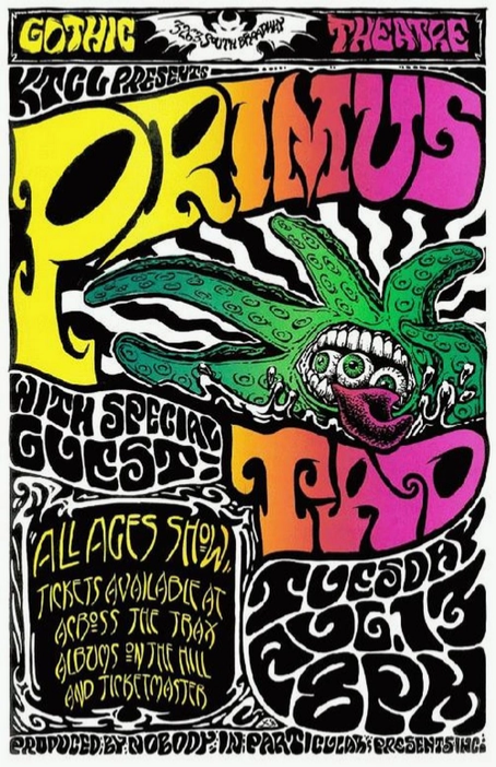 Primus & Tad Denver 1991 Art Print