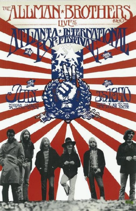 Allman Brothers Band Atlanta 1970-2003 Art Print