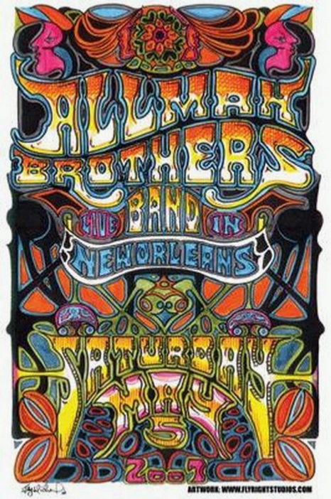 Allman Brothers Band New Orleans 2007 Art Print