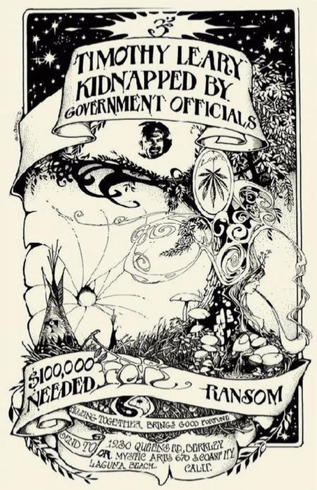 Timothy Leary Kidnapped 1970 Art Print