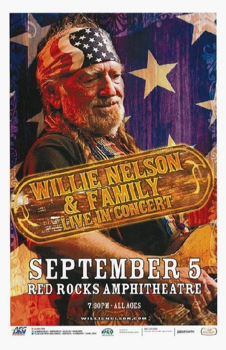 Willie Nelson Red Rocks 2010 Art Print