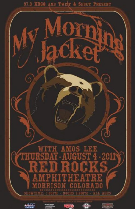 My Morning Jacket Red Rocks 2011 Art Print