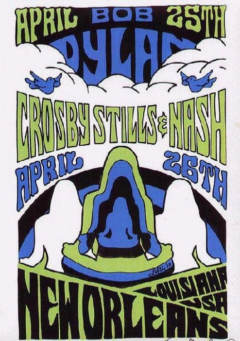 Bob Dylan & Crosby Stills & Nash New Orleans 2003 Art Print