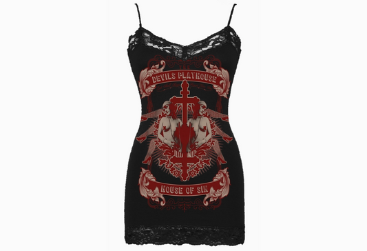 Womens House of Sin Lace Cami