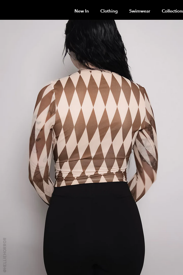Women's Harlequin V-Neck Top