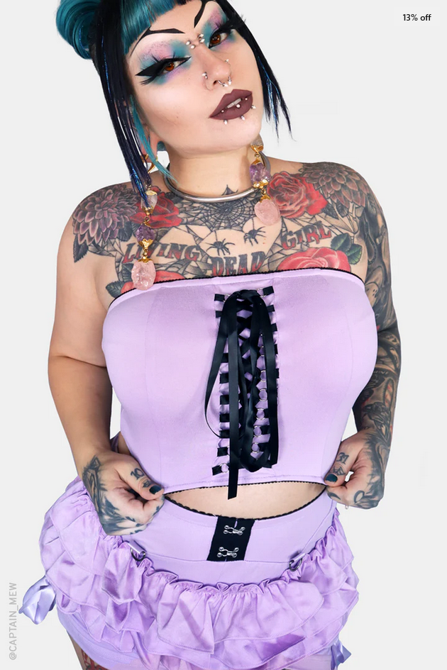 Women's Lavender Fleur Tube Top