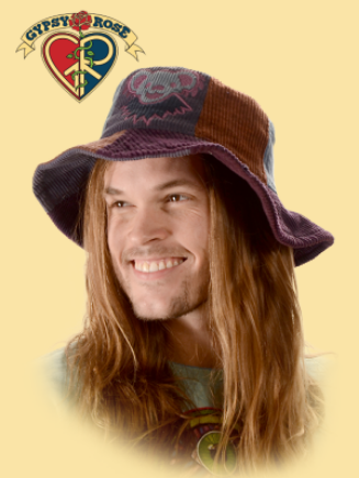 Grateful Dead Dancing Bear Patchwork Corduroy Hat
