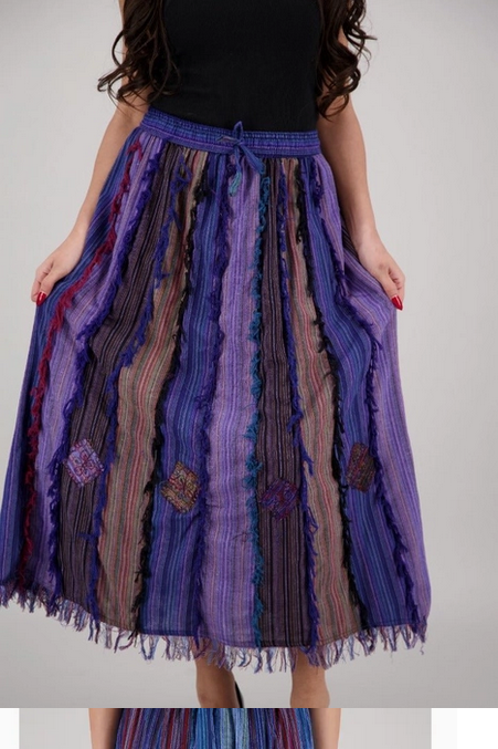 Women's Multicolor Patchwork Boho Skirt