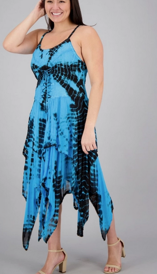 Women's Tie-Dye Corset-Style Fairytale Dress