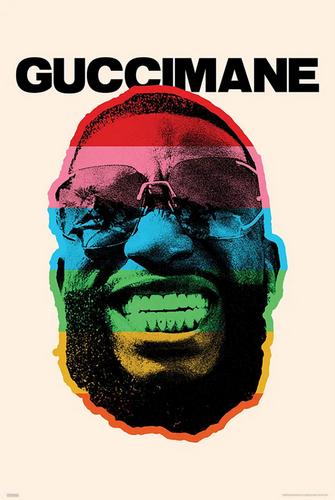 Gucci Mane Grin Rainbow Poster