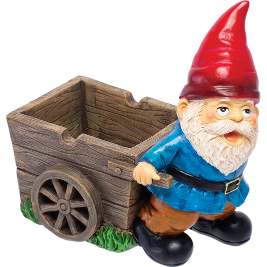 Gnome Farmer Wheelbarrow Ashtray