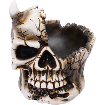 Half Skull Horn Ashtray