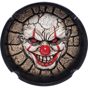 Scary Clown Circular Ashtray