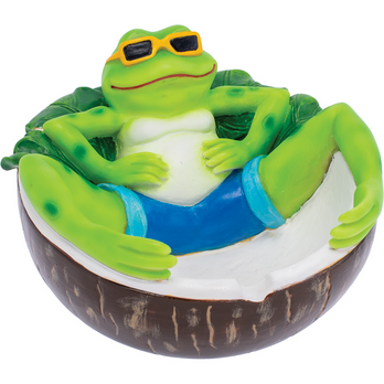 Chilling Green Frog Ashtray