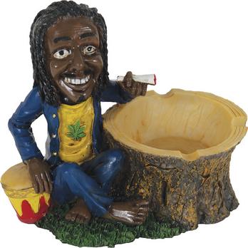 Jamaican Man Smoking Drummer Ashtray