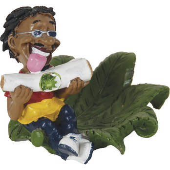 Jamaican Man Licking Paper Ashtray