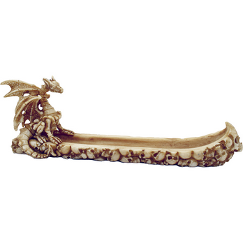 Dragon Skull Graveyard Polystone Incense Burner