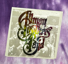 Allman Brothers Band B&W Photo Rainbow Text Sticker