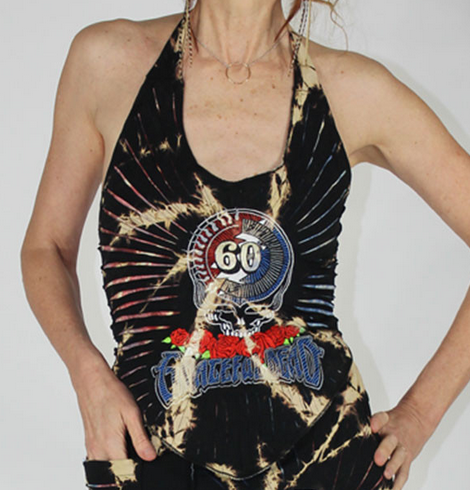 Women's Cotton Lycra Grateful Dead 60th Anniversary Cover-Up Top