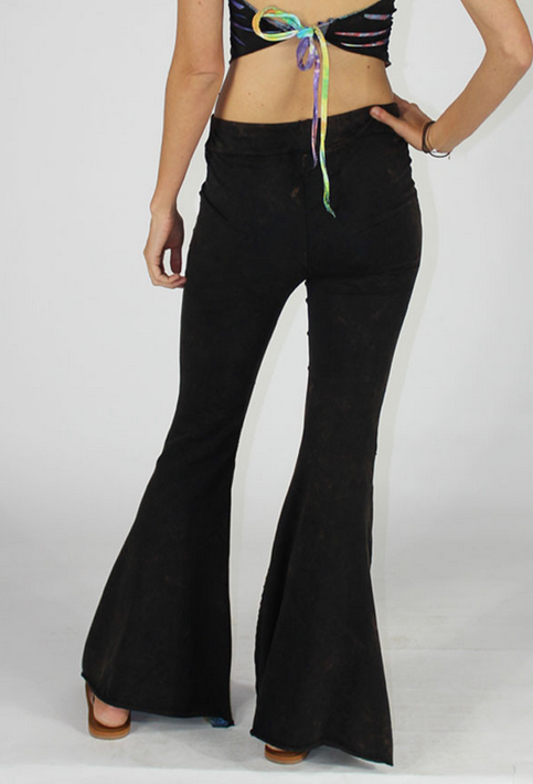 Women's Cotton Lycra Tie-Dye Grateful Dead Bell Bottom Stealie Pants