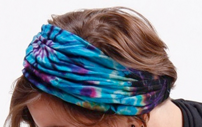 Spandex Tie-Dye Elastic Headband